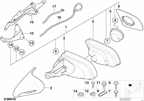 Mirrors, Trim, Storage Compartments for 2007 BMW-Motorrad K 1200 LT #0