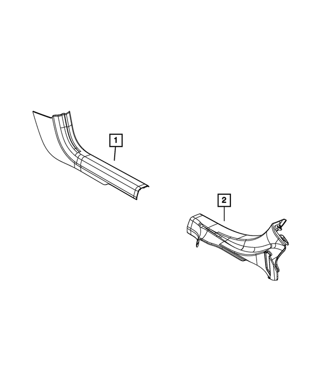 1KL39DX9AF - Interior Trim: Door Sill Molding, Left Rear for Mopar Image image