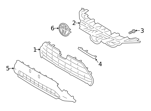 Grille & Components for 2019 Toyota RAV4 #1