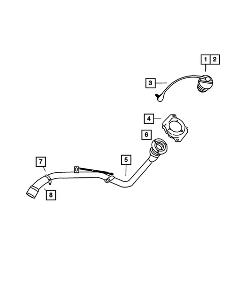 Fuel Tank Filler Tube for 2006 Chrysler Sebring #0