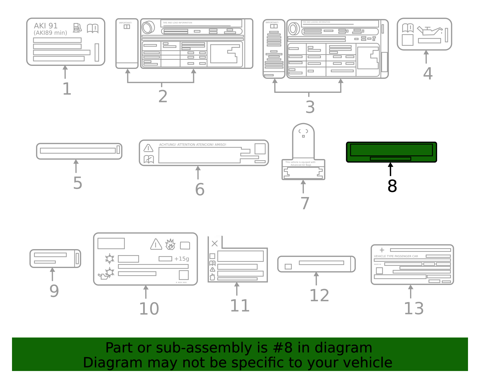 74541-WAA02 - 2020-2022 Toyota GR Supra - Caution Label | Nucar Toyota ...