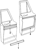 J5459817 - Body: Side Molding for Jeep: Cherokee, Grand Wagoneer, Wagoneer Image