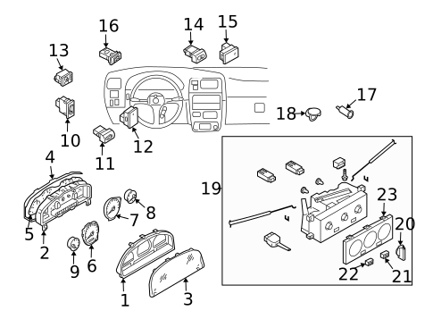 Instruments & Gauges for 2000 Nissan Xterra #0
