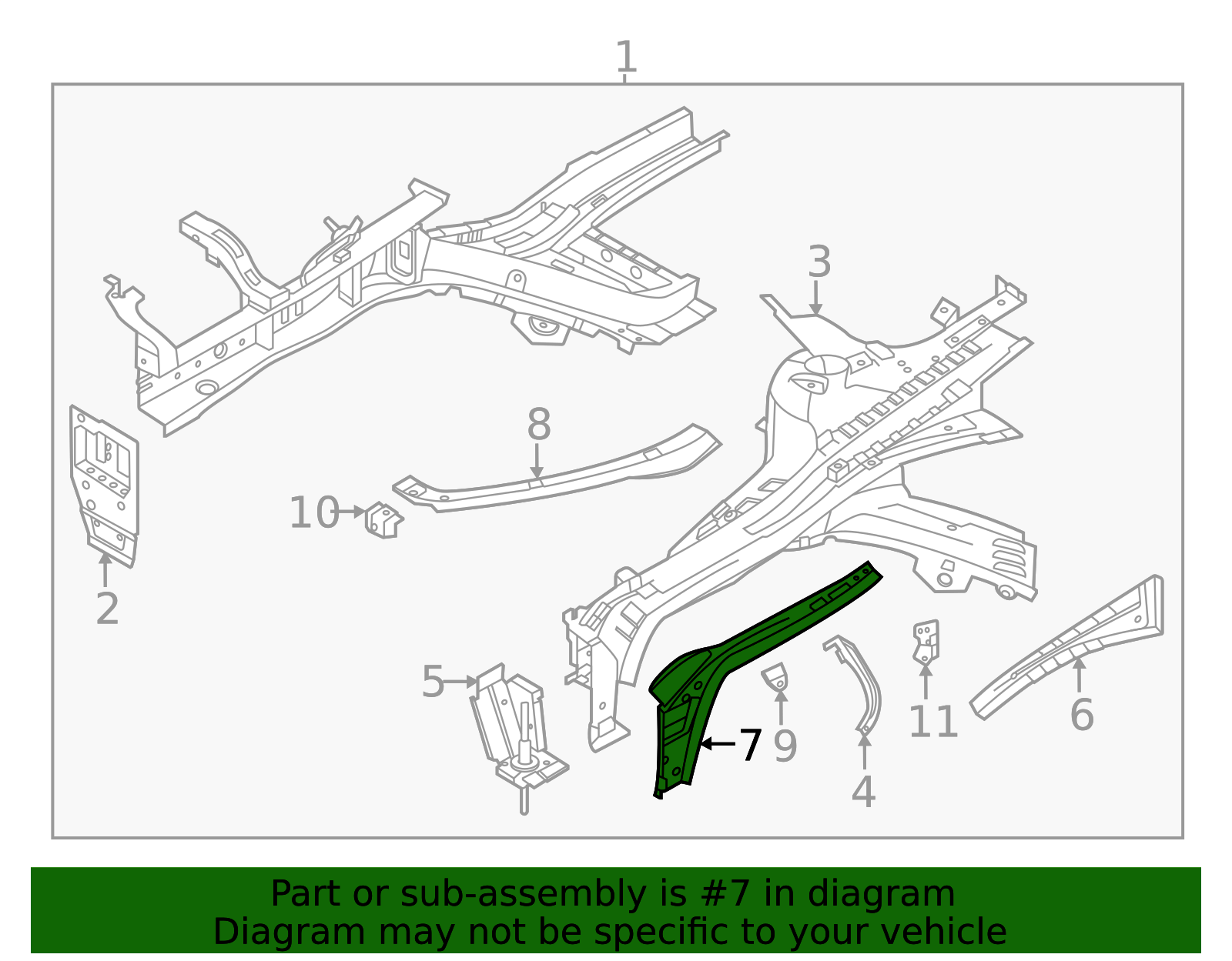 64573-L2000 - Apron Panel 2021-2026 Kia K5 | Kia.Parts Store