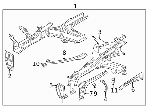 Structural Components & Rails for 2022 Kia K5 #0