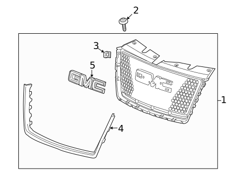 Grille & Components for 2014 GMC Terrain #0