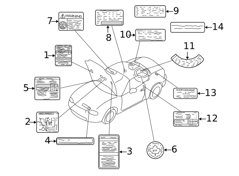Information Labels for 2001 Mazda Miata #0