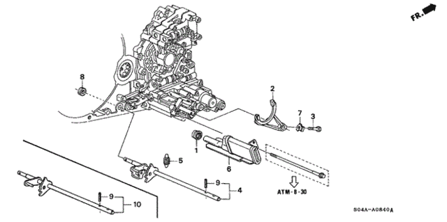 AT Shift Shaft for 2000 Honda Civic #0