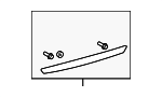 7680152321 - Body: License Molding for Toyota: Yaris Image
