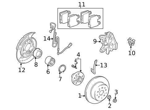 Rear Brakes for 1998 Lexus GS300 #0