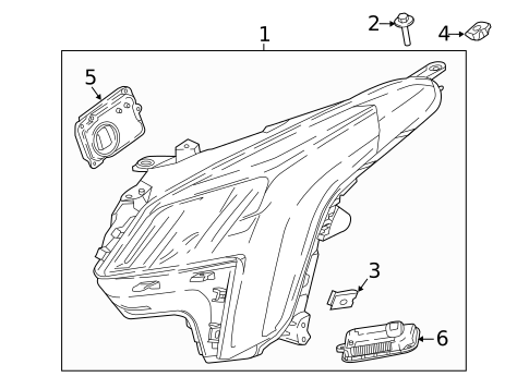 Headlamp Components for 2014 Cadillac ATS #11
