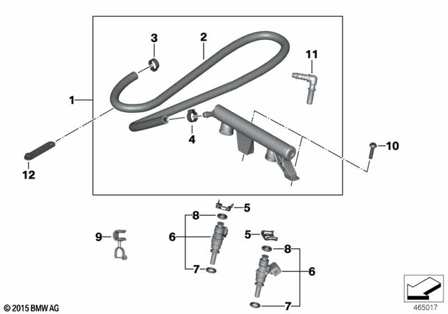 13547725329 - Fuel System: Injection Rail -  for BMW-Motorrad Image