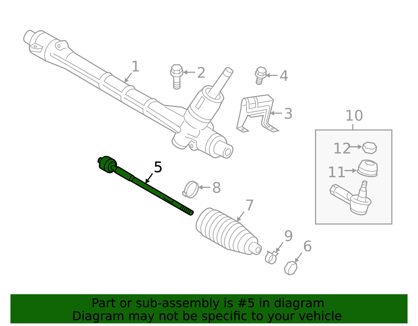 2018-2025 Mitsubishi Inner Tie Rod 4422A143 | OEM Parts Online