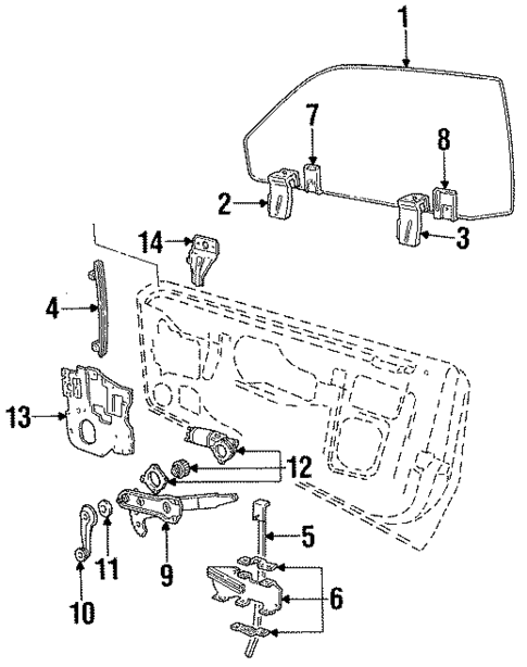 Door for 1986 Ford Mustang #1
