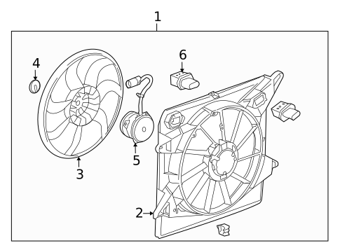 Cooling Fan, Clutch & Motor for 2010 Cadillac SRX #0