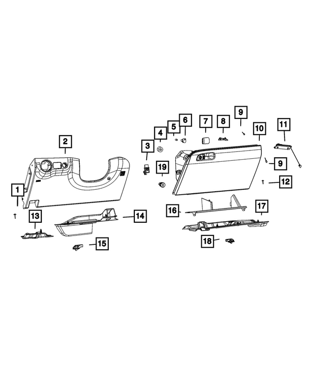 6507023AA - Interior Trim: Screw for Chrysler: 300, Pacifica, Voyager | Dodge: Challenger, Charger | Ram: 1500, 1500 Classic Image
