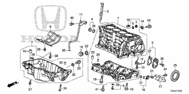 Cylinder Block - Oil Pan (L4) for 2017 Honda Accord #0