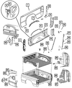 5101755AA - Body Sheet Metal Except Doors: Box Side Outer Panel, Left for Dodge: Ram 1500, Ram 2500, Ram 3500 Image