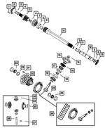 5015884AA - Front Axle; Corporate 205 MM Heavy Duty; Differential and Drive Line: Differential Shim Kit for Mopar Image