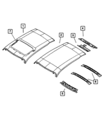 5027048AB - Body Sheet Metal Except Doors: Liftgate Opening Frame, Upper for Mopar Image