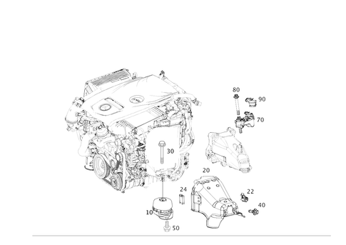 Engine Suspension for 2023 Mercedes-Benz E63 AMG S #0