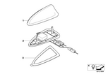 84506927820 - Communication Systems: Empty Housing for Roof Antenna, Primed for BMW Image