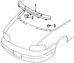 5288441 - Body: Package Tray Trim for Chrysler: Sebring Image