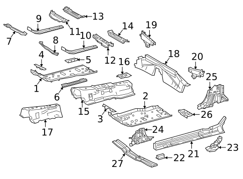 Floor & Rails for 2024 Lexus LC500 #1