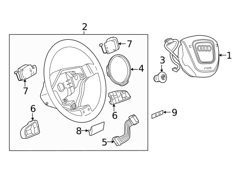 Shroud, Switches & Levers for 2013 Audi A5 Quattro #1