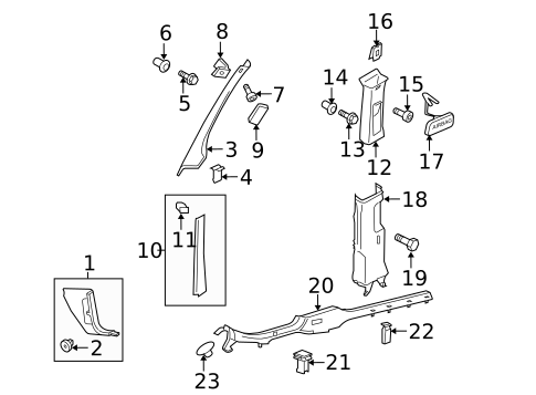 Interior Trim - Pillars for 2009 Volkswagen Jetta #1