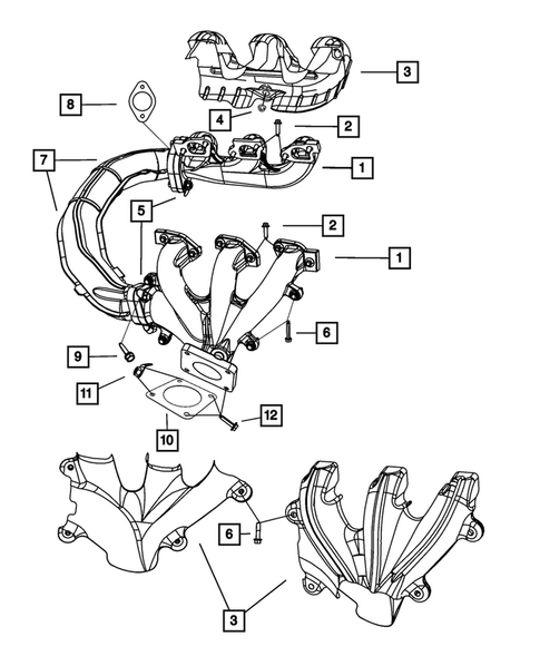 Manifolds and Vacuum Fittings for 2008 Dodge Grand Caravan #0