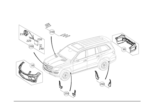 Exterior Detachable Parts for 2018 Mercedes-Benz GLS450 #0