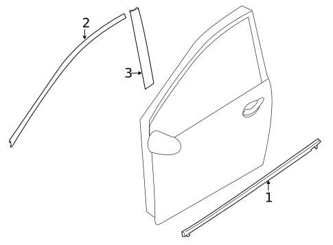 Exterior Trim - Front Door for 2013 Mazda 2 #0