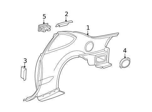 Quarter Panel & Components for 2001 Oldsmobile Alero #0