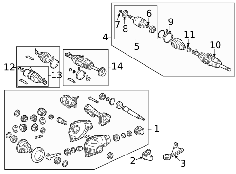 Carrier & Front Axles for 2008 Lexus LX570 #0