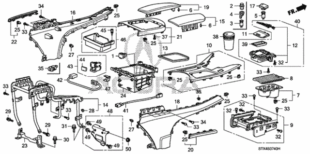 Center Console (1) for 2011 Acura MDX #0
