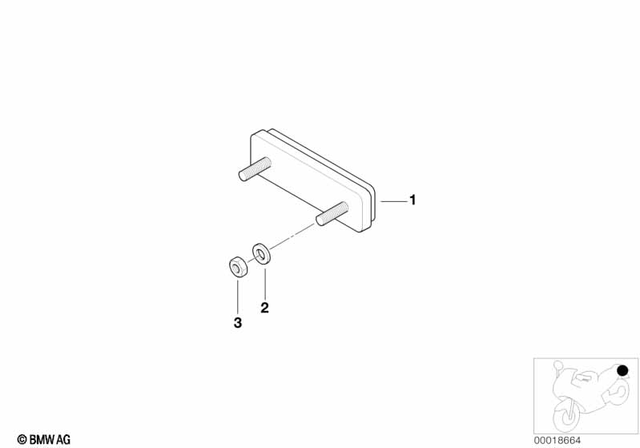 63212346438 - Lights: Rear Reflector Red -  for BMW-Motorrad Image