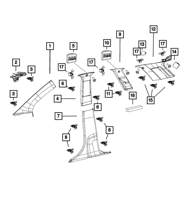 68050990AA - Interior Trim: Clip for Mopar Image image