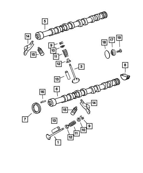Camshafts and Valves for 2005 Dodge Caravan #0