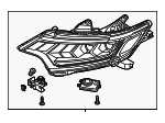 8301D344 - : Headlamp Assembly for Mitsubishi: Outlander, Outlander PHEV Image
