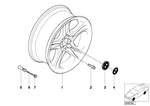 36111096198 - : Wheel, Alloy for BMW Image