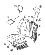 5143344AA - Interior Trim: Seat Back Foam, Right for Mopar Image