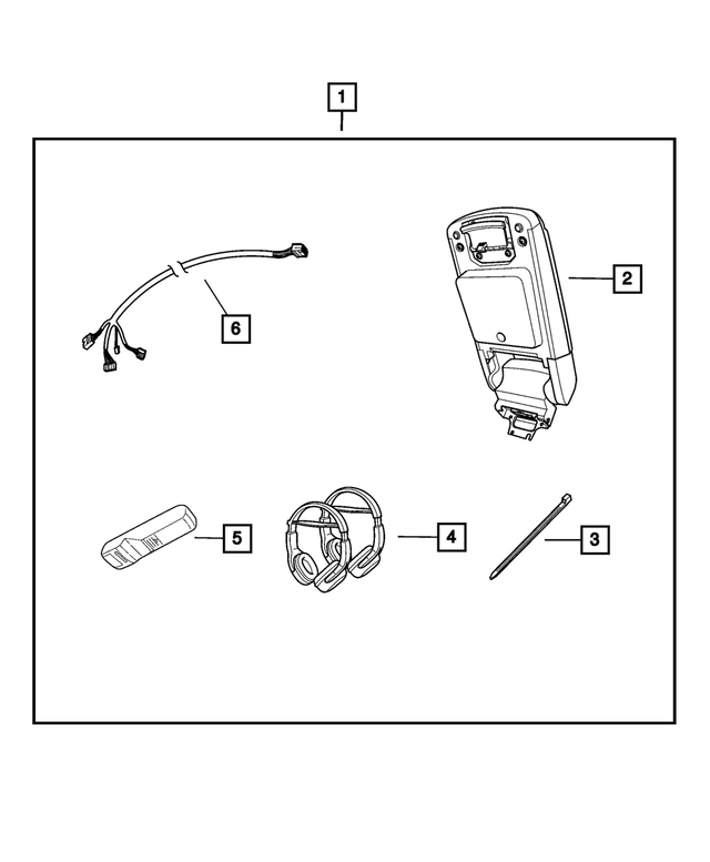 82210998AB - Mopar Accessories - Component Parts: Monitor W/o Dvd Media System for Mopar Image