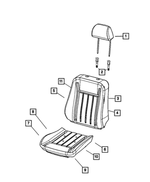 1DJ241DVAA - Interior Trim: Front Headrest for Chrysler: 300 | Dodge: Charger Image