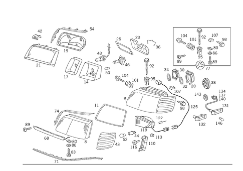 Lighting Unit for 1993 Mercedes-Benz 300SD #0