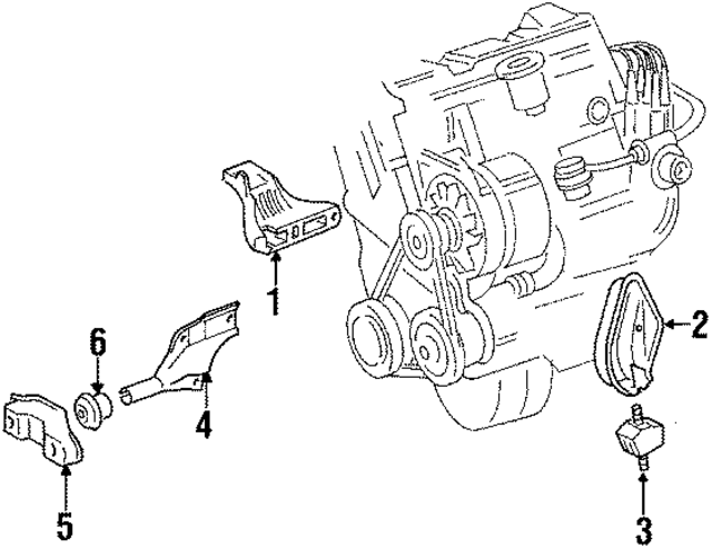 893199381D - Engine: Mount for Audi Image