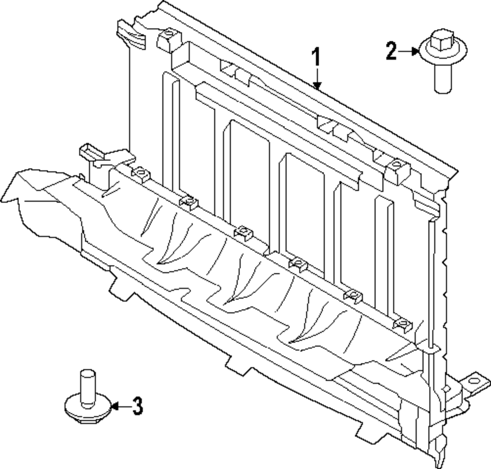 2025 Volvo EX30 Radiator Support Air Deflector 80005258 | TascaParts.com