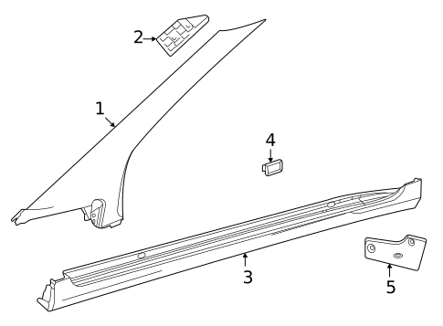 Exterior Trim - Pillars for 2016 Toyota Mirai #0
