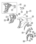 4878808AA - Body Sheet Metal Except Doors: Tapping Plate, Right for Mopar Image