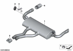 18308648216 - : Rear Muffler With Exhaust Flap for BMW Image